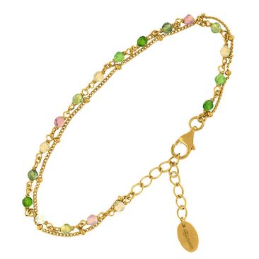 Bracelet argent doré et tourmaline Orus - BRD033TOURMALINE