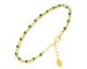 Bracelet argent doré et onyx verts Orus - BRD033GREENGOLD