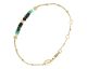 Bracelet argent doré et émeraudes Orus - BRD1158EMERAUDE