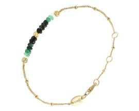 Bracelet argent doré et émeraudes Orus - BRD1158EMERAUDE