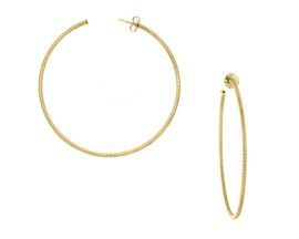 Boucles d'oreilles créoles argent doré Orus - CA089GOLD