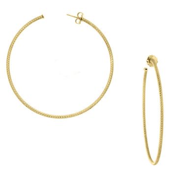 Boucles d'oreilles créoles argent doré Orus - CA089GOLD