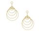 Boucles d'oreilles pendantes argent doré Orus - CA215GOLD