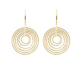 Boucles d'oreilles pendantes argent doré Orus - CA230GOLD