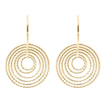Boucles d'oreilles pendantes argent doré Orus - CA230GOLD