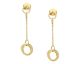 Boucles d'oreilles pendantes argent doré Orus - CA446GOLD