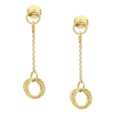 Boucles d'oreilles pendantes argent doré Orus - CA446GOLD