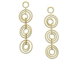 Boucles d'oreilles pendantes argent doré Orus - CA452GOLD