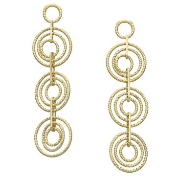 Boucles d'oreilles pendantes argent doré Orus - CA452GOLD