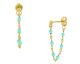 Boucles d'oreilles pendantes argent doré amazonite Orus - BOD001AMAZONITEGOL