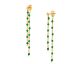 Boucles d'oreilles pendantes argent doré onyx Orus - BOD003GREENGOLD