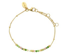 Bracelet argent doré et tourmalines Orus - BRD073TOURMALINE
