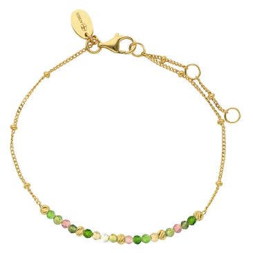Bracelet argent doré et tourmalines Orus - BRD073TOURMALINE