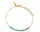 Bracelet argent doré et onyx verts Orus - BRD073ONYXVERT