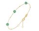 Bracelet argent doré et onyx verts Orus - BRD200ONYXVERT