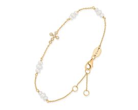 Bracelet argent doré, perles et oxydes Orus - BRD209