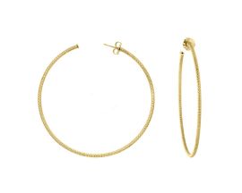 Boucles d'oreilles créoles argent doré Orus - CA088-GOLD