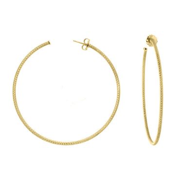 Boucles d'oreilles créoles argent doré Orus - CA088-GOLD