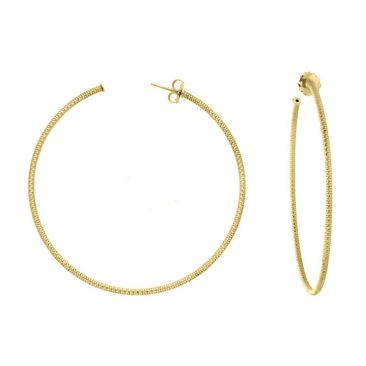 Boucles d'oreilles créoles argent doré Orus - CA090GOLD
