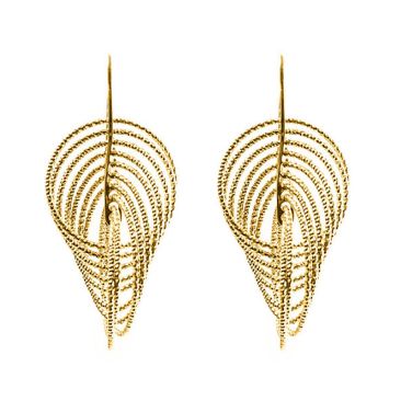 Boucles d'oreilles pendantes argent doré Orus - CA340GOLD