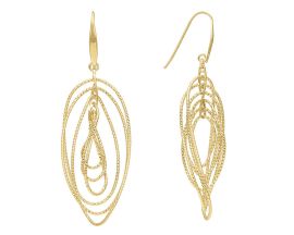 Boucles d'oreilles pendantes argent doré Orus - CA442GOLD