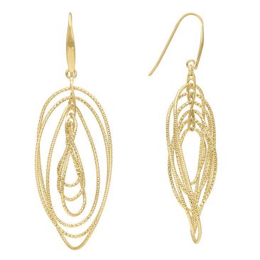 Boucles d'oreilles pendantes argent doré Orus - CA442GOLD