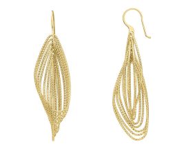 Boucles d'oreilles pendantes argent doré Orus - CA443GOLD