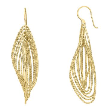 Boucles d'oreilles pendantes argent doré Orus - CA443GOLD