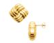 Boucles d'oreilles boutons acier doré - JBIXBPE