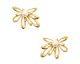 Boucles d'oreilles boutons acier doré et perles Stepec - JBIEXPE
