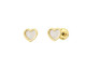 Boucles d'oreilles coeurs boutons or et nacre Lucas Lucor - BOR143