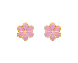 Boucles d'oreilles fleurs boutons or Lucas Lucor - BOR79