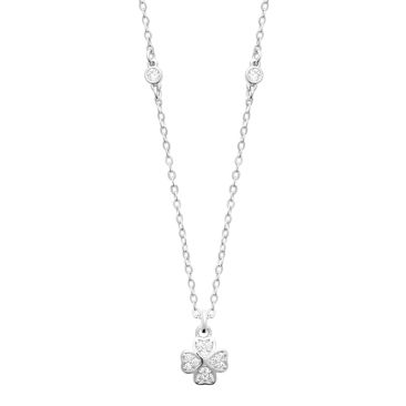 Collier trèfle argent et oxydes Stepec - TSOJIIOU