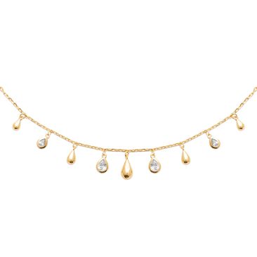 Collier plaqué or et oxydes Stepec - ESOBTEOU