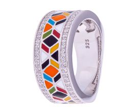 Bague argent oxydes Una Storia - BG121193