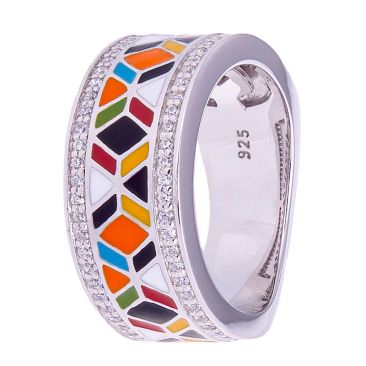 Bague argent oxydes Una Storia - BG121193