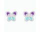 Boucles d'oreilles boutons papillons argent Stepec - aJOBIX