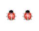 Boucles d'oreilles boutons coccinelles argent Stepec - aJOIIX