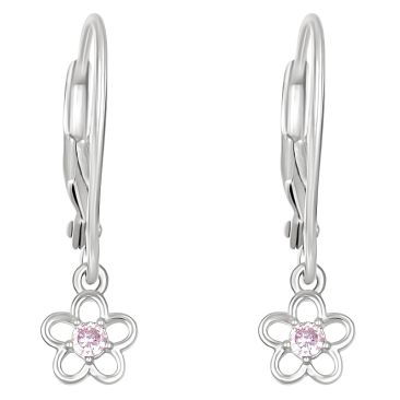 Boucles d'oreilles dormeuses fleurs argent Stepec - aJOUIX