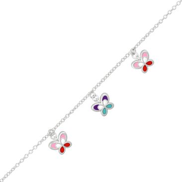 Bracelet enfant argent papillons Stepc - aJUPIX