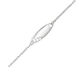 Bracelet gourmette coeur bébé argent Stepec - cOOOIU