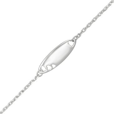 Bracelet gourmette coeur bébé argent Stepec - cOOOIU