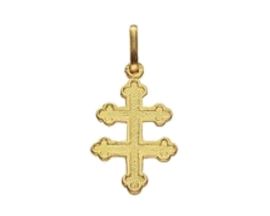 Pendentif croix de Lorraine or Lucas Lucor - XK1387