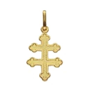 Pendentif croix de Lorraine or Lucas Lucor - XK1387