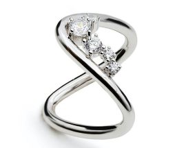 Bague argent & oxydes LINEARGENT - 19673-R