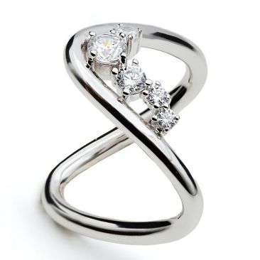 Bague argent & oxydes LINEARGENT - 19673-R