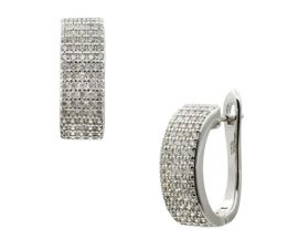 Boucles d'oreilles créoles argent & oxydes LINEARGENT - 19923-A