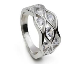 Bague argent & oxydes LINEARGENT - 20257-R