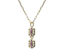 Collier argent doré oxydes LINEARGENT - 20328-PE
