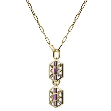 Collier argent doré oxydes LINEARGENT - 20328-PE